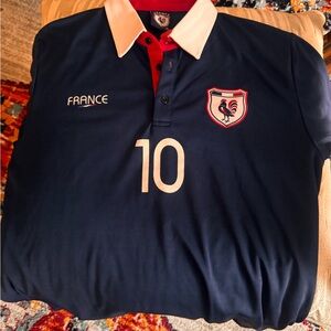 France Blue Rugby Polo Shirt